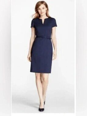 NWOT Brooks Brothers Italian Stretch Wool Sheath Dress